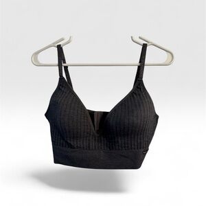 Nautica Women's Charcoal Ribbed Bralette 38C